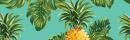 Pineapple print artificial leather - tropic-b